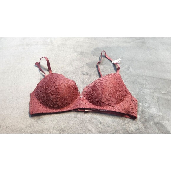 Victoria's Secret 34B Seductive Rose Dream Angeles Lace Wireless Push Up Bra NWT - Picture 1 of 6